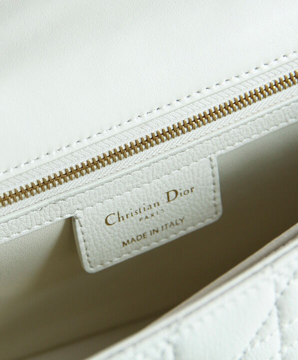 Christian Dior Large Dior Caro Bag White